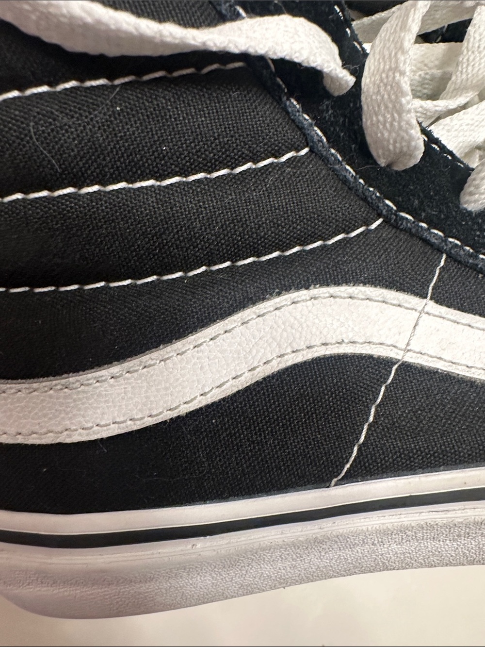 Vans Black and White Sk8-High Classic Sneakers - Picture 3 of 7